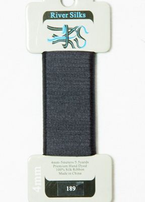 189 Licorice 7mm silk ribbon