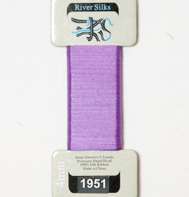 1951 Hyacinth 4mm silk ribbon