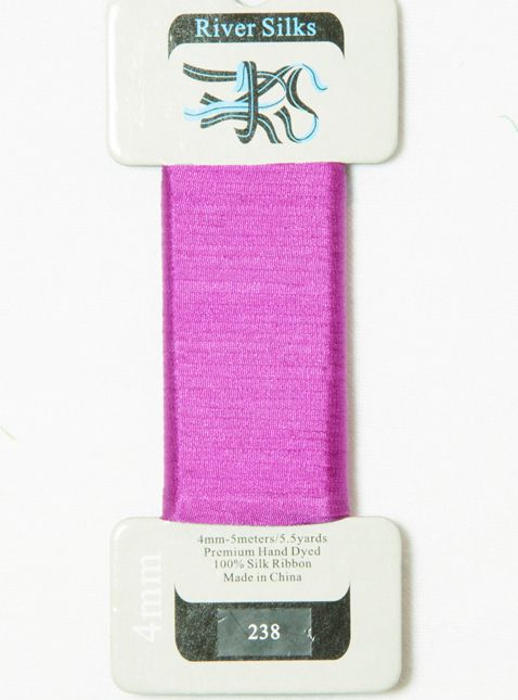 238 Purple Wine 4mm silk ribbon