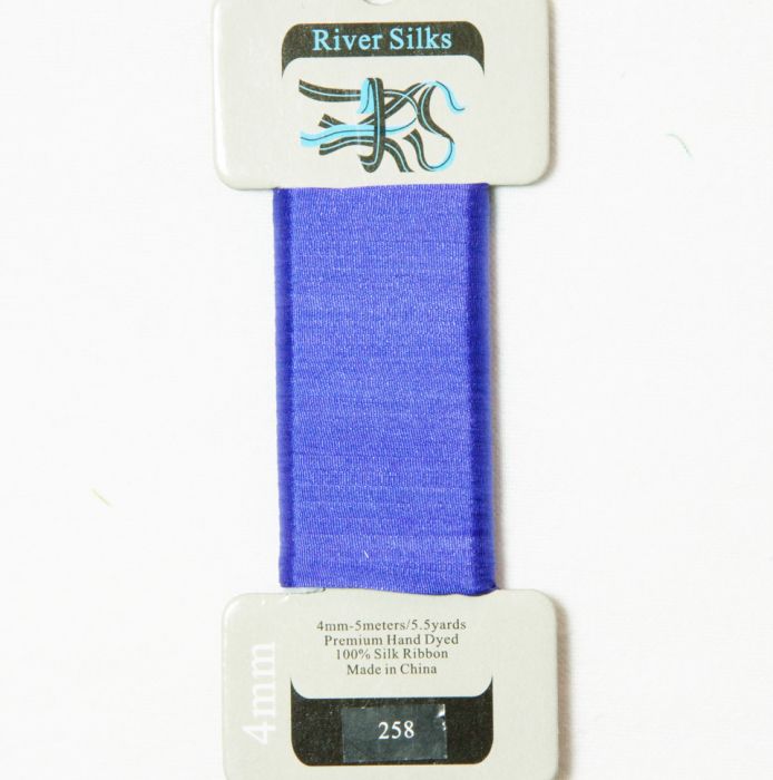 258 Liberty Blue 4mm silk ribbon