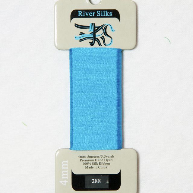 288 Norse Blue 4mm silk ribbon
