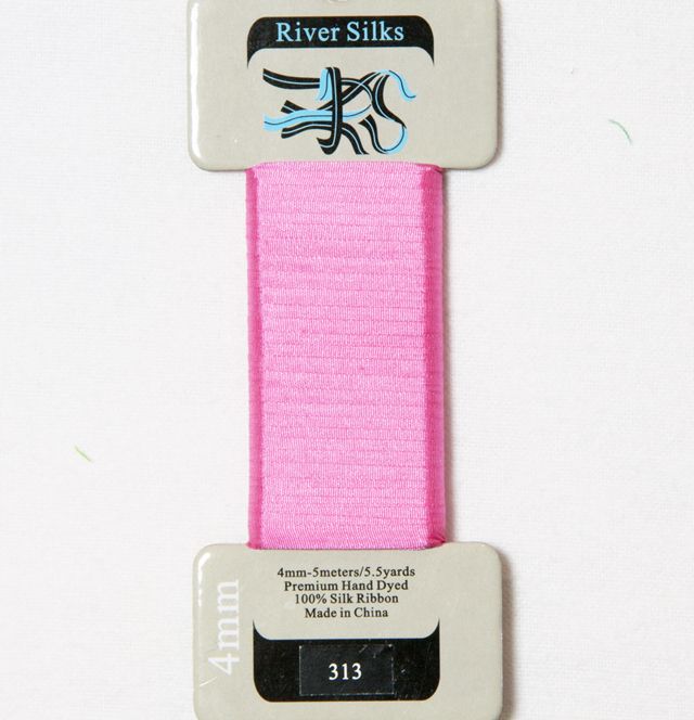 313 Pink Carnation 4mm silk ribbon