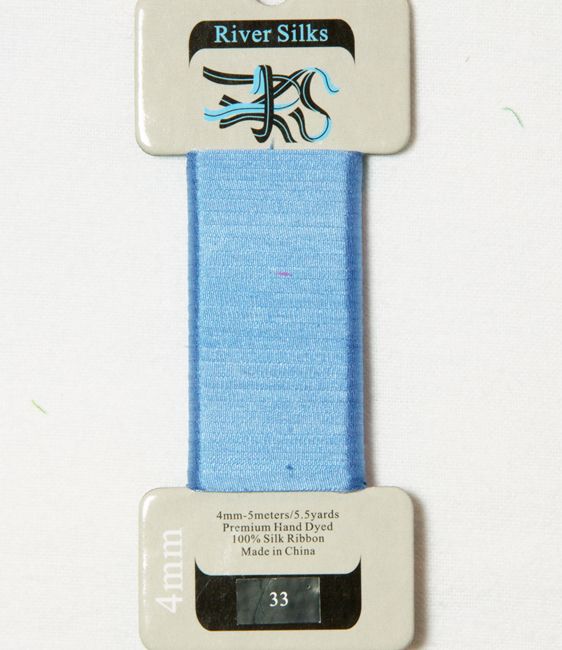 33 Silver Lake Blue 4mm silk ribbon