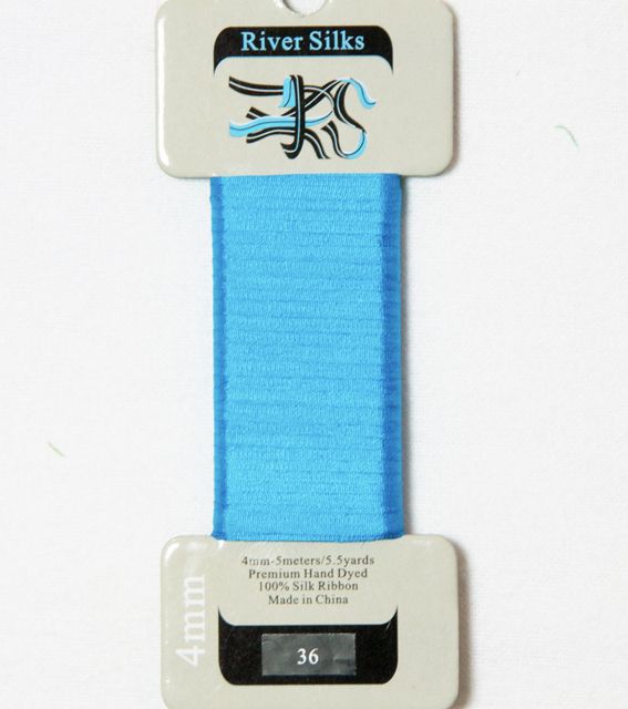36 Dresden Blue 4mm silk ribbon